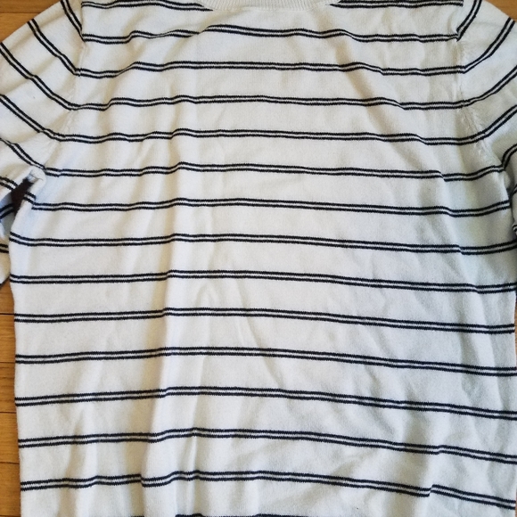 Worthington Petite Black and White Stripe Sweater Size Petite Stripes Striped - Picture 4 of 4